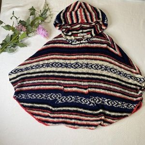 Jolt Poncho Knit Hoodie Size M